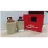 Image 1 : 2 Vintage Stoneware Jugs with a Plastic Coca Cola Case 