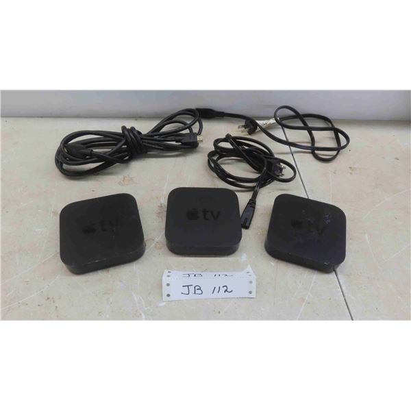 3 Apple TV Streaming Boxes with 1 Remote 