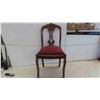 Image 8 : Vintage Wood Upholstered Chair 