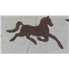Image 5 : Tractor Seat , 2 Metal Cut Out Horses Approx. 16'' x 11'' 