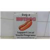 Image 2 : Cardboard Sign 'Buy a Hot Dog' 20'' x 24'' , MAD Magazine October