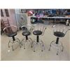 Image 1 : 4 Modern Swivel Bar Stools 