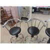 Image 4 : 4 Modern Swivel Bar Stools 