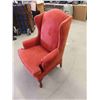 Image 2 : Wing Back Microsuede Chair - Some Fade on Backside 