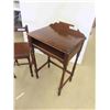 Image 2 : Walnut Telephone Stand 30'' x 19'' x 30'' with Chair 