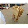 Image 3 : Set of 4 Wood TV Tables with Rack Stand 
