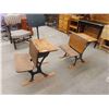 Image 1 : 2 Vintage School Desks 