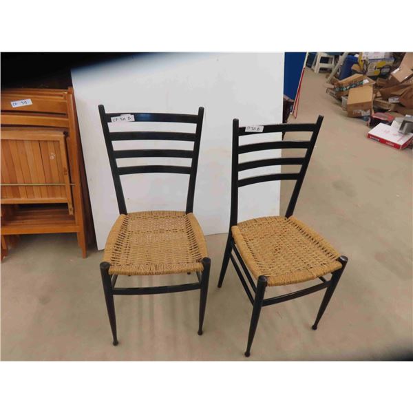 2 Ladder Back Style Chairs 