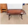 Image 1 : Duncan Phyfe Coffee Table with Leather Inlay 
