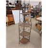 Image 1 : Wrought Iron Corner What Not Shelf 62'' x up to 13'' x up to 18'' 