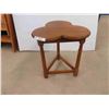Image 1 : Walnut Clover Leaf Shaped Stand 20'' H x 18'' Across