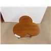 Image 2 : Walnut Clover Leaf Shaped Stand 20'' H x 18'' Across