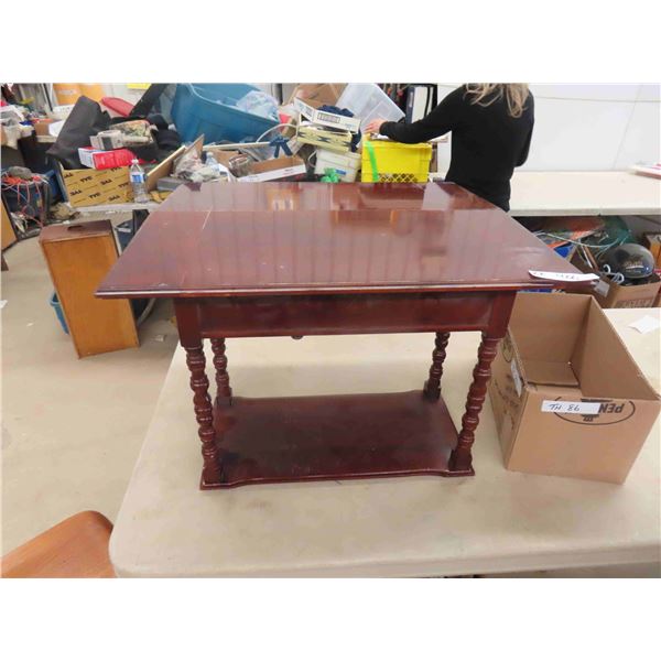 Game Table with Fold Out Top 17'' x 26'' x 12'' (Extended) 17'' x 