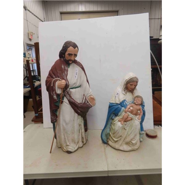 2 Blow Molds Mary and Baby Jesus & Wise Man 36'' Tall 