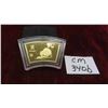 Image 1 : Chinese Mouse Fan Shaped Medallion 24kt Gold Plated 