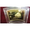 Image 3 : Chinese Mouse Fan Shaped Medallion 24kt Gold Plated 