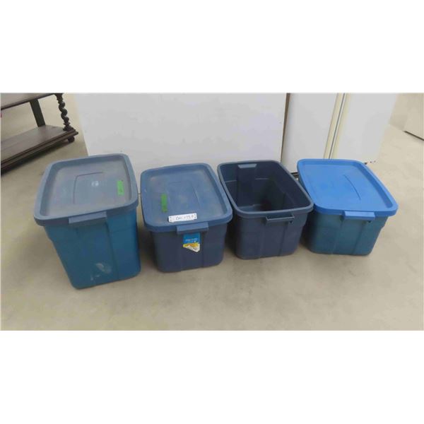 4 Totes , 3 Lids 
