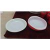 Image 2 : 2 Pyrex Dishes , 5 Rooster Plates , Casserole Dish , 2 Plastic 
