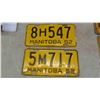 Image 2 : 6 Manitoba License Plates 1952 + 1976 