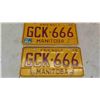 Image 3 : 6 Manitoba License Plates 1952 + 1976 