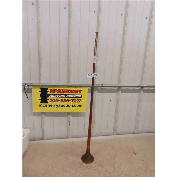 Copper and Brass Fox Horn 36'' Long 