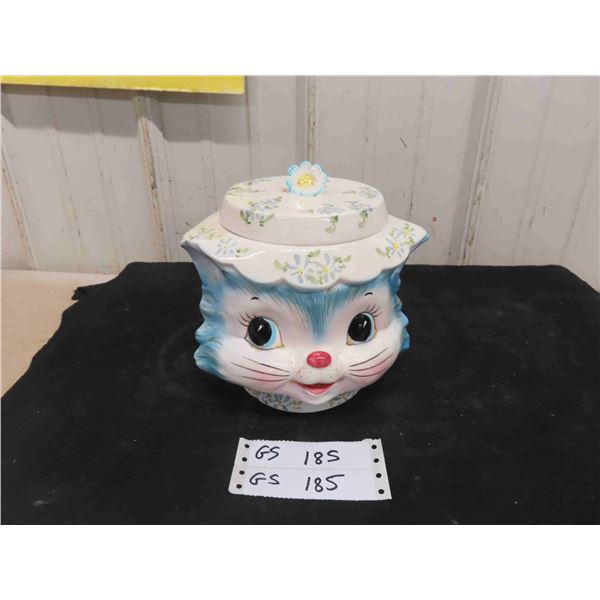 1950s Missy Priss Cat Cookie Jar 8'' x 8'' 