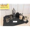 Image 1 : Leather Flask, Metal Thermometer, Stoneware Mugs, Plus