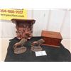 Image 1 : Bronze Lion Book Ends , Document Box, Ornate Shelf with Deer