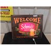 Image 1 : Vintage Schmidt Beer Sign Plastic/Lights Up 14'' x 18'' 