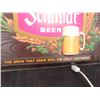 Image 3 : Vintage Schmidt Beer Sign Plastic/Lights Up 14'' x 18'' 