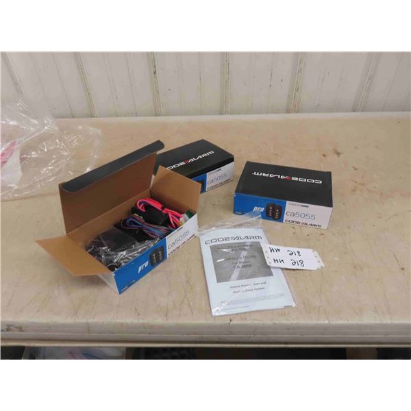 3 New Code Alarms Model CA 5055 Remote Start / Keyless Entry 