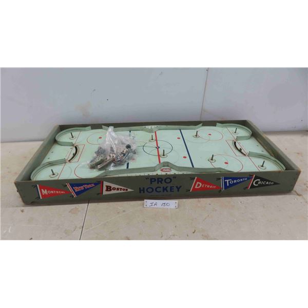 Vintage Table Top Pro Hockey Game with Metal Players : Rangers