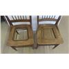 Image 10 : 4 Vintage Press Back Chairs - Needs Seat Repair 