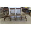 Image 1 : 4 Vintage Press Back Chairs - Needs Seat Repair 