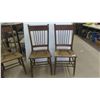 Image 2 : 4 Vintage Press Back Chairs - Needs Seat Repair 