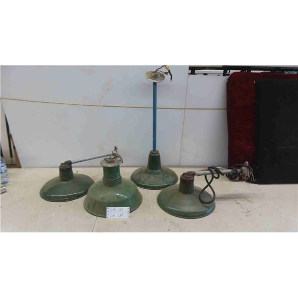 4 Enamel Exterior Lights 12'' Diameter 