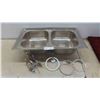 Image 1 : Double Stainless Steel Sink 33 1/2'' x 19 3/4'' x 7 3/4'' with Brushed