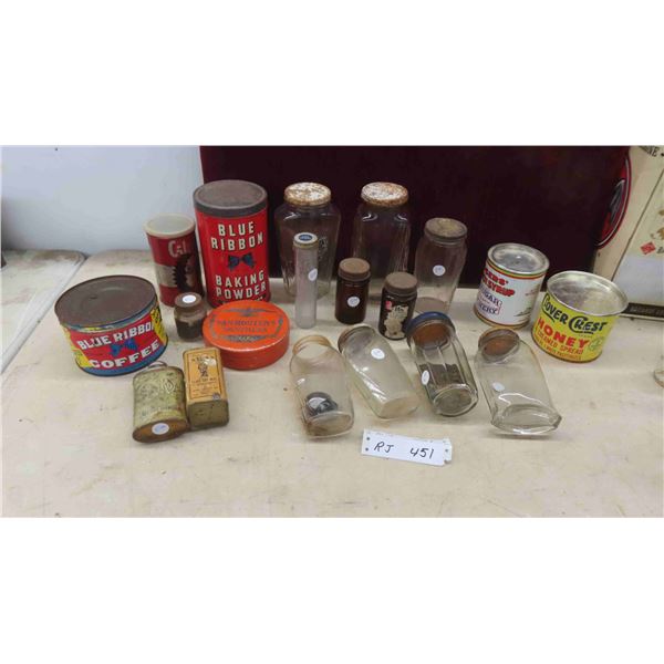 Vintage Kitchen + Medicinal Bottles and Tins : Baking Powder , 