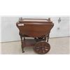 Image 1 : Tea Wagon with Wood/Glass Serving Tray 25'' x 16'' x 28'' H with