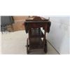 Image 2 : Tea Wagon with Wood/Glass Serving Tray 25'' x 16'' x 28'' H with