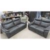 Image 1 : Quality Leather Couch 80'' W and Love Seat 63'' W 