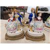 Image 3 : 6 Ceramic Lamp Bases with Figurines Approx. 12'' Tall - No Shades 