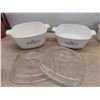 Image 3 : 5 Corningware Casserole Dishes, 6 Lids 