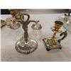 Image 8 : Seth Thomas Clock , Souvenir Spoons , Brass Candle Stick Holders , Silver 