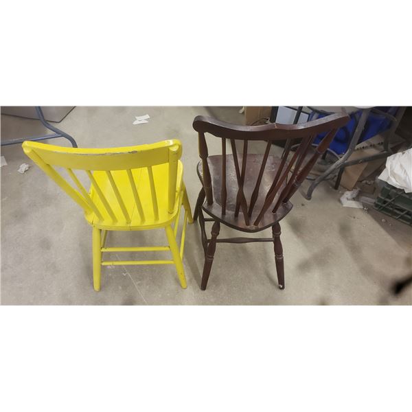 2 Wood Kitchen Chairs