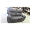 Image 1 : Leather/Leather Style Reclining Couch 62'' 