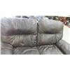 Image 3 : Leather/Leather Style Reclining Couch 62'' 
