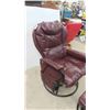 Image 2 : Leather/Leather Style Living Room Chair Swivel Gliding Rocker with