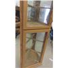 Image 4 : Corner China Cabinet with Shelves (Cracked Mirror in 1 Place)
