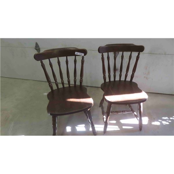 2 Wood Kitchen Chairs 